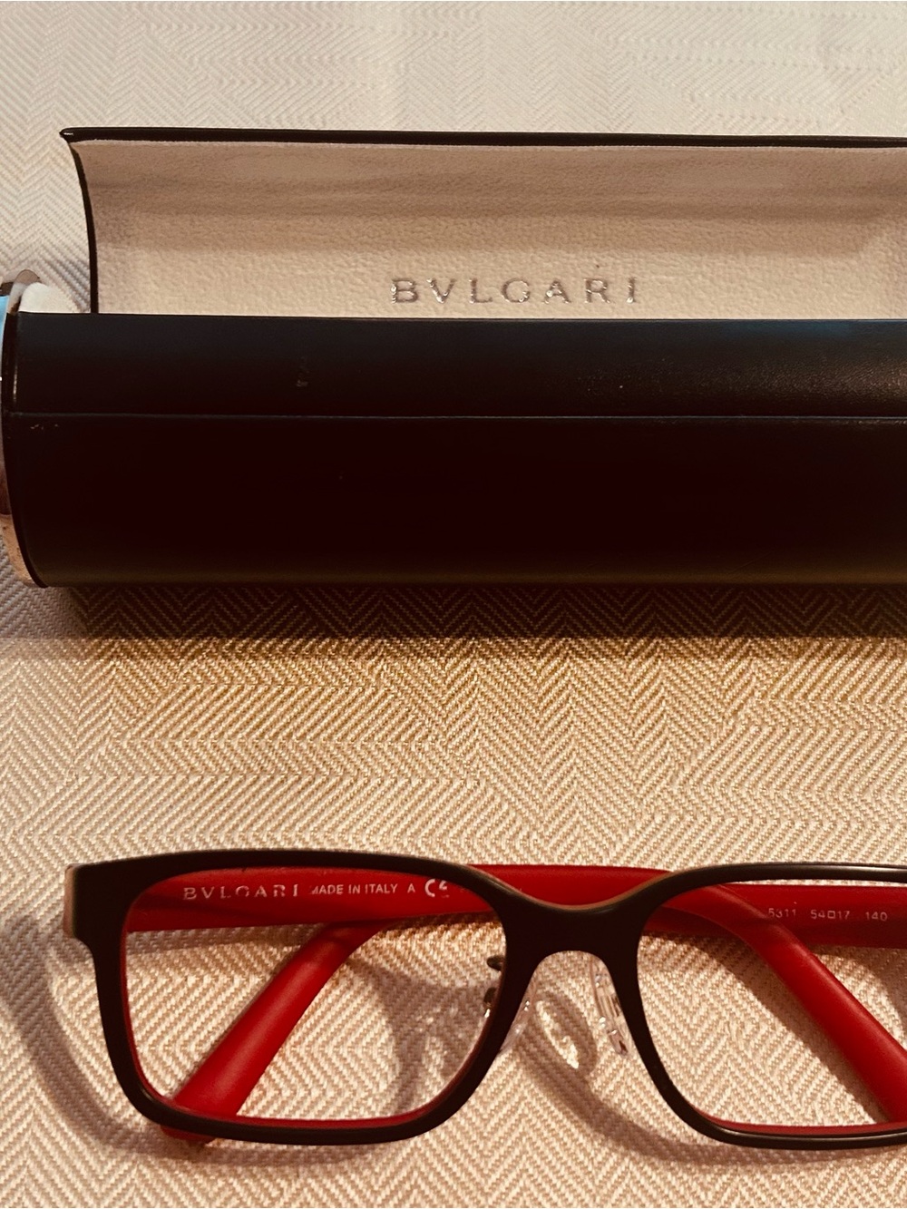 Authentic BVLGARI Eyeglass Frames (Includes Case)